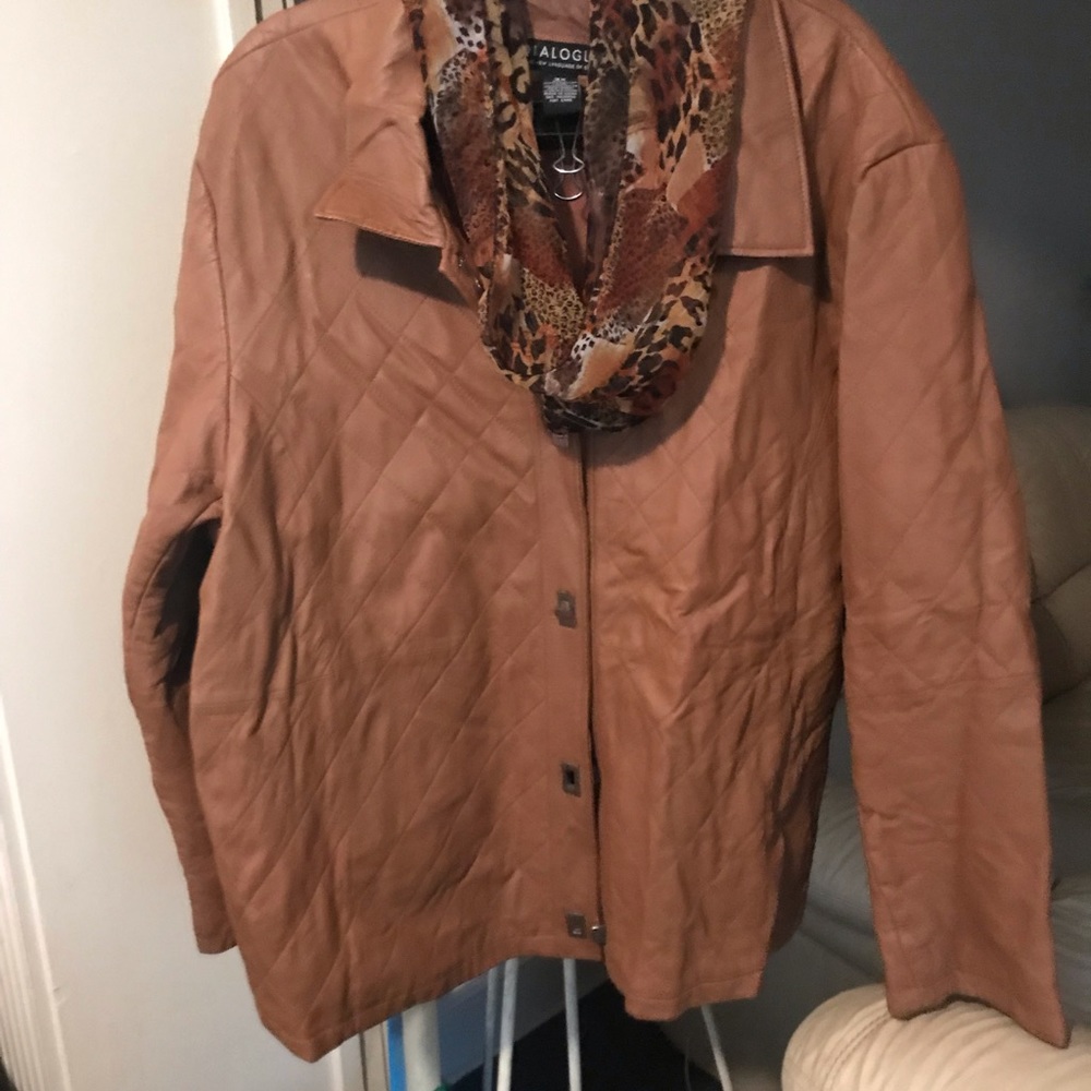 A beautiful leather lined jacket size 3X